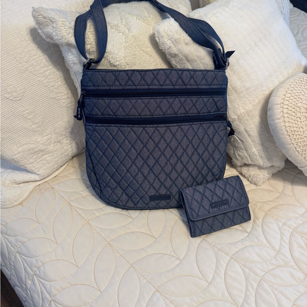 Vera Bradley Purse and Wallet set moonlight navy